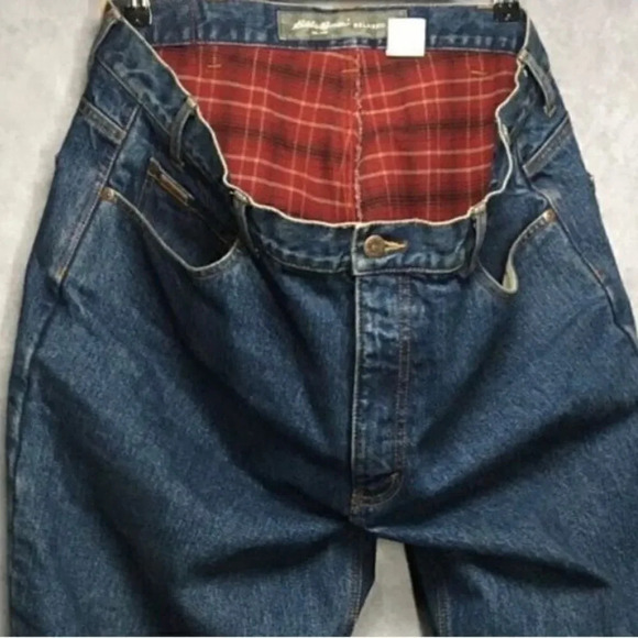 Eddie Bauer Men's Flannel Lined Denim #12 - Picture 7 of 7